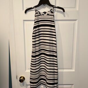 Banana Republic Black and White Striped Dress